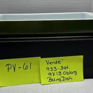 Pyrex Verde’ Casserole/Lasagna/Baking Dish.  #933. 13 x 9